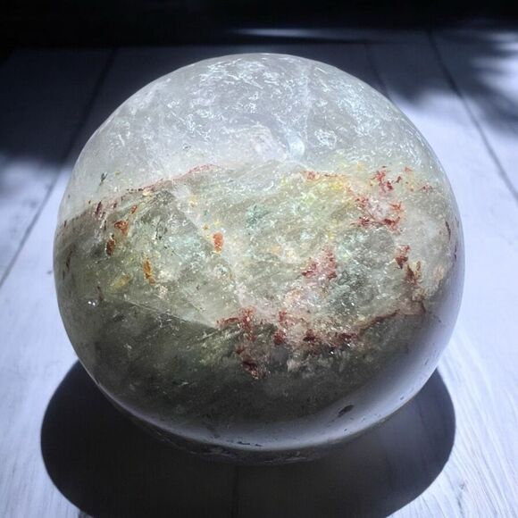 Garden Quartz Crystal Marble Sphere (#7)‎ - Picture 1 of 12